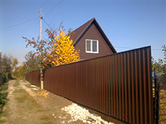 Забор цвет "Шоколадно-коричневый"